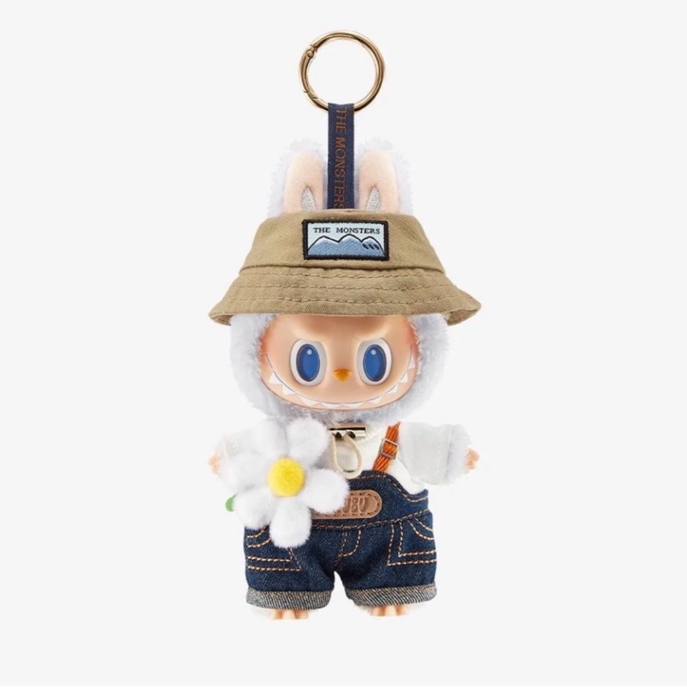 Pop Mart Fall In Wild Plush Figure - White Bunny Outfit with Tan Hat - Picture 5 of 5